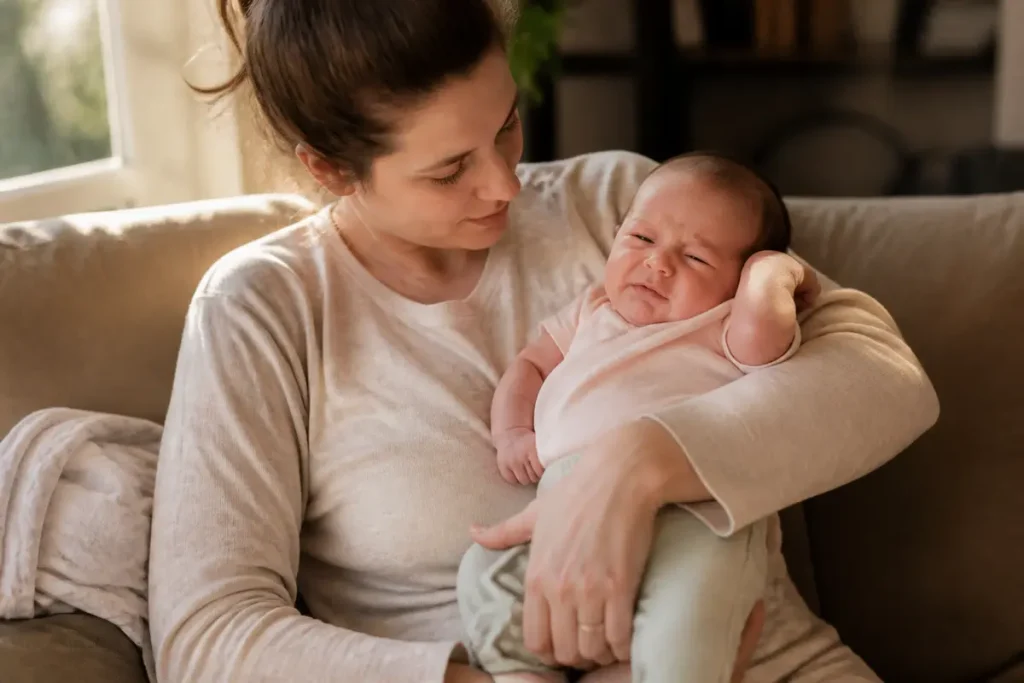 Bébé régurgite du liquide transparent : quand s’inquiéter ?