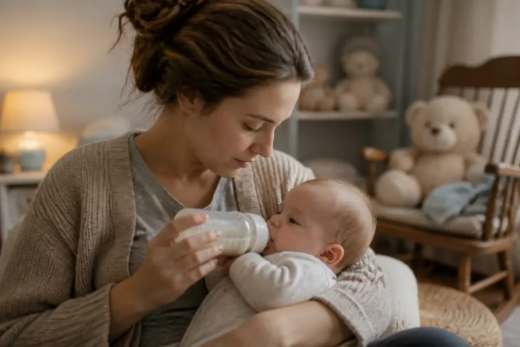 En combien de temps un bébé doit boire son biberon ?